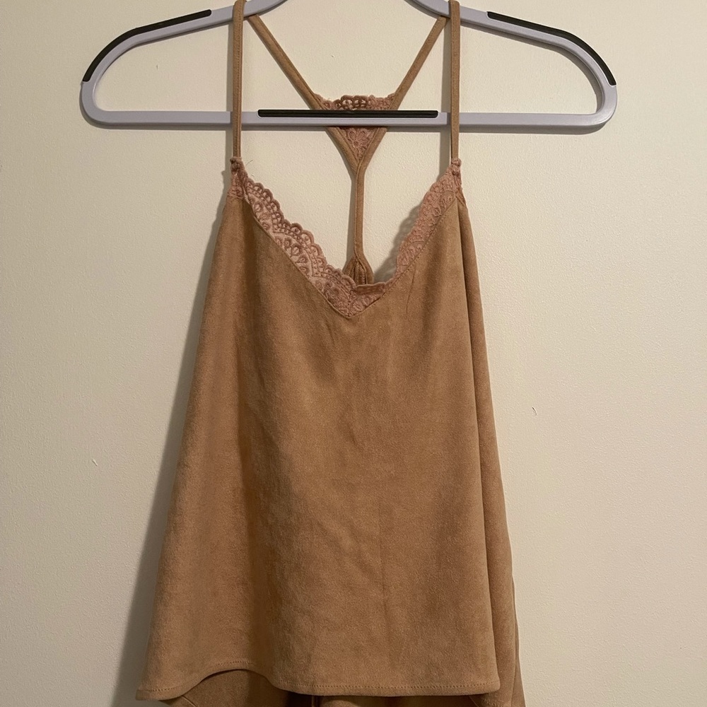 Charlotte Russe suede tank top